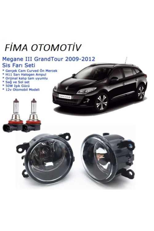 8200074008-camlı Sağ+sol Renault Megane Iıı Sw 2012 Sis Farı Set Oem: 8200074008 Uyumlu