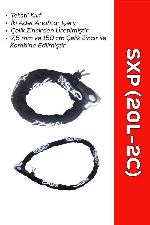 Zincir Kilit 150Cm (20L-2C) - Hırsızlığa Karşı Yüksek Güvenlik