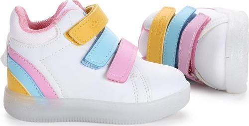 Rainbow Kız/Erkek Çocuk Işıklı Bot Ayakkabı 220.22K.180 Beyaz - Pembe