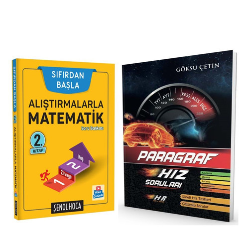 Şenol Hoca Alıştırmalarla Matematik 2 ve Hız Renk Paragraf Soru Bankası Seti 2 Kitap