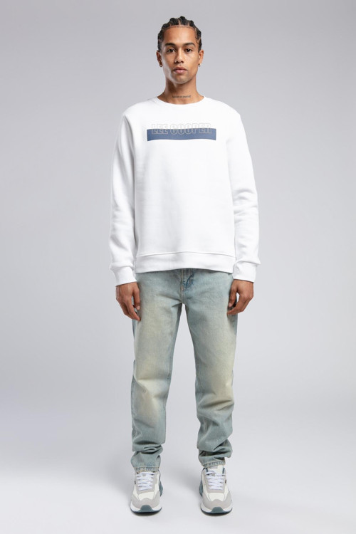 Oxford Yüksek Bel Rahat Konik Kesim Daralan Paça %100 Pamuk Mavi Erkek Jean Pantolon