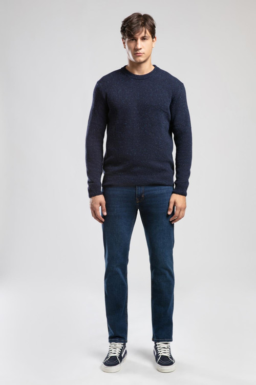 Jagger Normal Bel Dar Kesim Düz Paça Erkek Jean Pantolon Devon Mid Blue