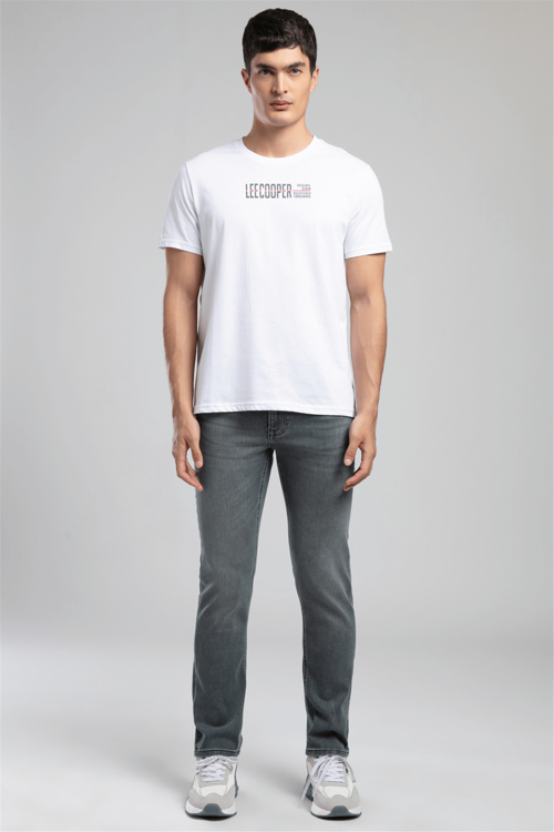 Jagger Erkek Denim Slim Straight Pantolon Gri
