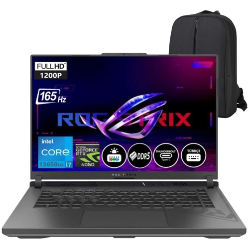 Rog Strix G16 13. Nesil Intel Core I7-13650HX 16GB Ddr5 Ram 1tb SSD 6gb RTX4050 Wuxga 16 Inç Fhd+ 165Hz WINDOWS11 Taşına