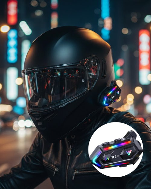 popüler IPX6 Su Geçirmez Intercom 1000m Bağlantı 1000mAh Batarya RGB Işıklı 2026