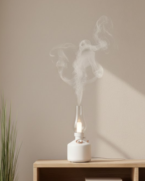uygun USB Şarjlı Gaz Lambası Modeli Nano Mist Aromaterapi Nemlendirici 280 ml popüler