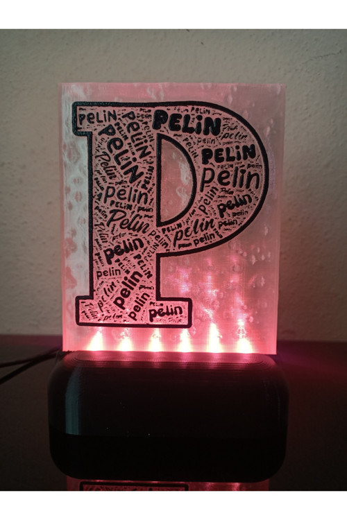 Dekoratif Led Lamba Kişiye Özel Harf Ve İsim Tasarımlı - Pembe Led