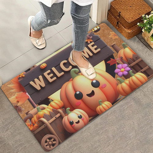 Sevimli Bal Kabakları Welcome Kapı Önü Paspası 45x70cm