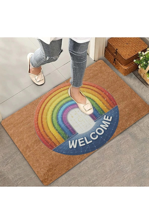 Gökkuşağı Kapısı Welcome Kapı Önü Paspası 45x70cm