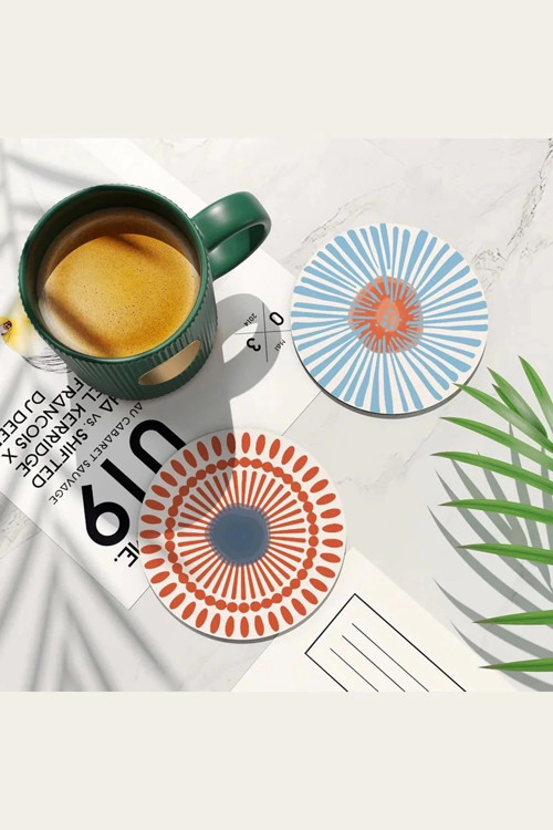 Yıkanabilir Kaymaz Ofis Çay ve Kahve Fincan Bardak Altlığı 10x10cm 6 Adet Model No.507