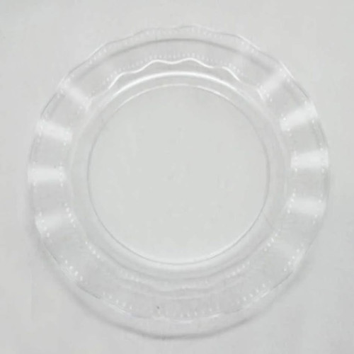 Şeffaf Lüks Plastik Mika Yuvarlak Tabak 22 Cm 6 Adet