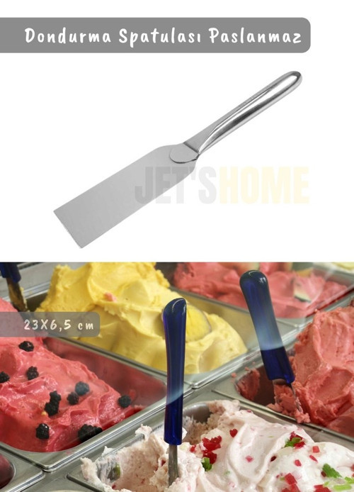 Dondurma Spatulası Paslanmaz Çelik Spatula Dondurma Kazıyıcı No: 1 23X6,5 cm