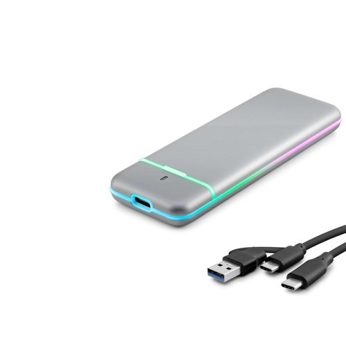 SSD Kutu Type-C 3.1 + Usb3.0 Nvme + Ngff M2 Chıp Rtl9210B Gri HDX1774