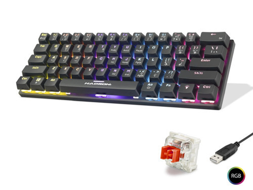 Mekanik Gaming Mini Klavye Red Switch Rgb - Siyah G509R