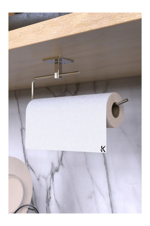 Yapışkanlı Krom Kare Rulo Havluluk Solo Havlu Asacağı