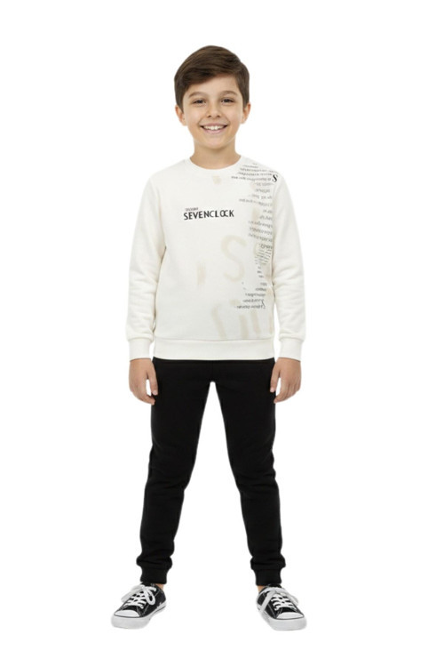 Erkek Çocuk Önü Baskılı Sweatshirt BGL-ST05245