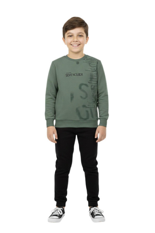 Erkek Çocuk Önü Baskılı Sweatshirt BGL-ST05245