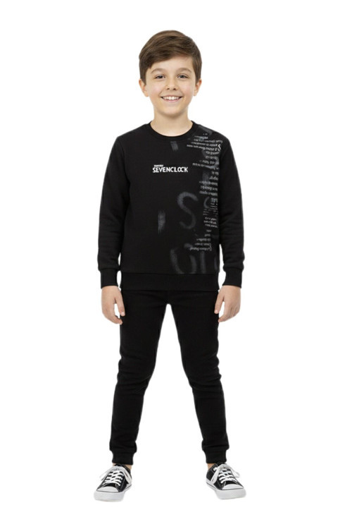 Erkek Çocuk Önü Baskılı Sweatshirt BGL-ST05245