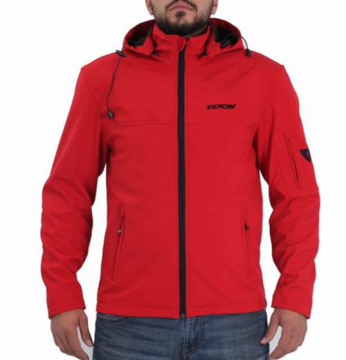 Jaws Soft Shell Erkek Kırmızı Motosiklet Montu Tam Koruma