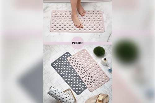 Kaydırmaz Duşa Kabin Banyo Ve Duş Paspası Vantuzla Yapışır 33 X 66 Cm M-141