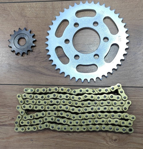Rks Srk 125 S -Srk 125 R Performans Zincir Dişli Seti Oringli Gold Zincir Supermoto