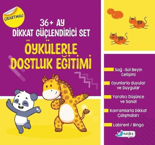 3 - 6 Yaş Öykülerle Dostluk Eğitimi-36 + Ay Dikkat Güçlendirici Set