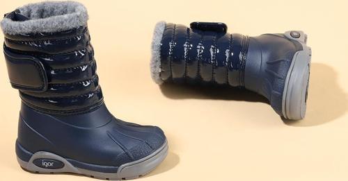 Topo Skı Charol Erkek/Kız Çocuk Su Geçirmez Kar Botu W10168 Lacivert