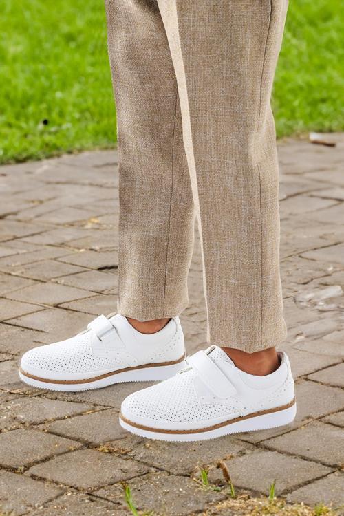 Cırtlı Erkek Çocuk Okul Sünnet Ayakkabısı 100 Cilt Beyaz