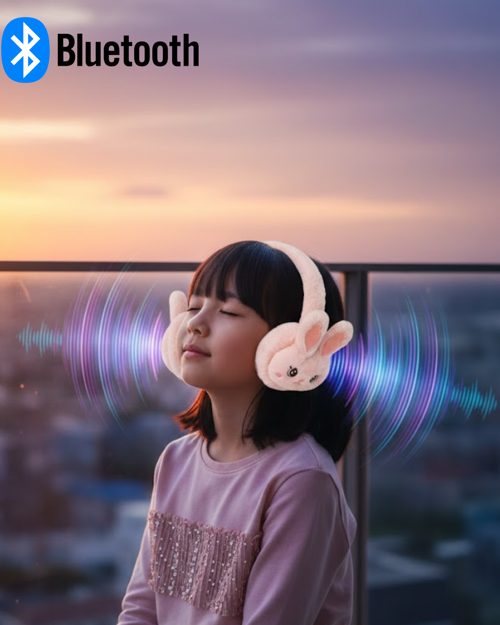 Tavşan Kulaklı Şarjlı Bluetooth Kulaklık Düşük Gecikmeli Kablosuz Ses