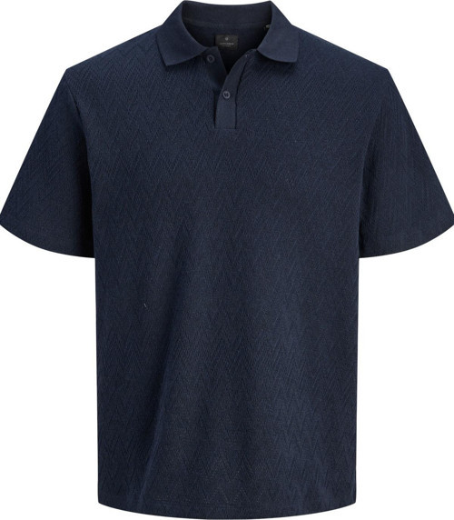 Jack & Jones JPRBLATRENTON Erkek Polo Yaka Tişört Jakarlı Kısa Kollu