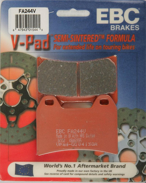 Fa244V 2024-2025 Triumph Daytona 660 Uyumlu Ön Fren Balatası Yarı Sinterli Balata