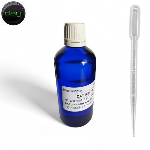 Saf Anason Yağı 100 ML Dolum için 3 ml Ölçü Çubuğu Hediye (Day Kimya)