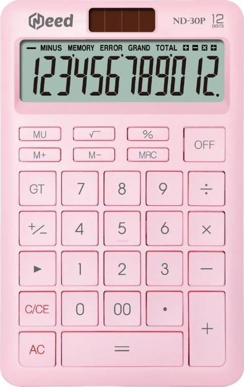 ND-30P Pastel Pembe Hesap Makinesi