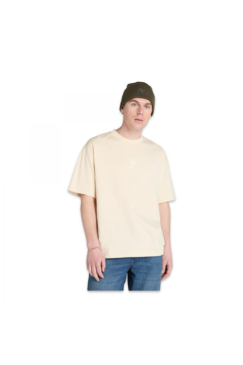 Tb0A5Mnt Hampthon Tonal Stack Logo Tee Krem Erkek T-Shirt