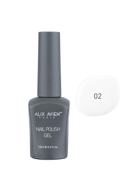 ALIX AVIEN Uv Kalıcı Beyaz Jel Oje 02 - Gel Polish- 12 ml