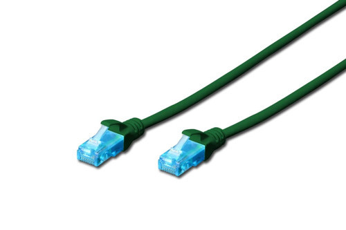 CAT 5e U-UTP bağlantı kablosu, PVC AWG 26/7, uzunluk 2 Metre Yeşil