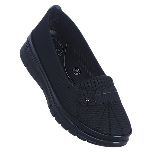 149 Atom Siyah Kadın Günlük Babet Ayakkabı