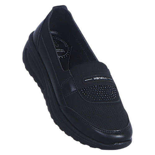 311 Zımpalı Siyah Kadın Günlük Babet Ayakkabı