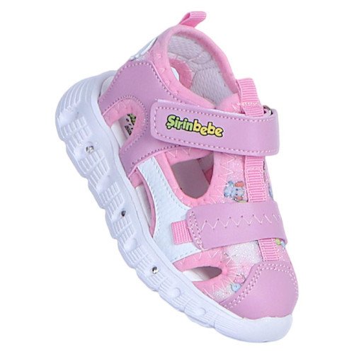 Şg10 Pembe Işıklı Kız Çocuk Sandalet