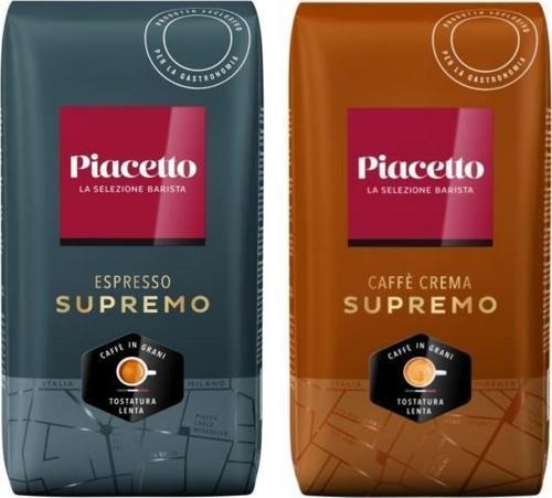 Piacetto Espresso Supremo Çekirdek Kahve 1 kg + Piacetto Cafe Crema Supremo Çekirdek Kahve 1 kg