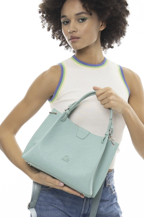 Kadın Omuz Çantası BNT_1067 Benetton Su Yeşili