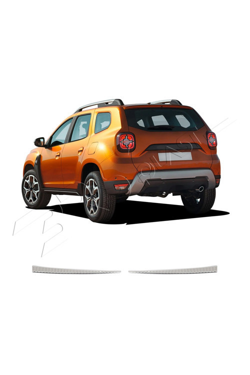 Dacia Duster Uyumlu 2018-2024 Krom Bagaj İç Eşiği 2 Parça Paslanmaz Çelik