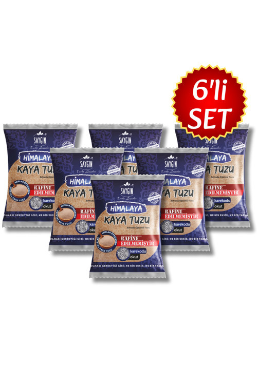%100 Doğal Himalaya Tuzu 6’Lı Ekonomik Paket – Öğütmelik 6X500G