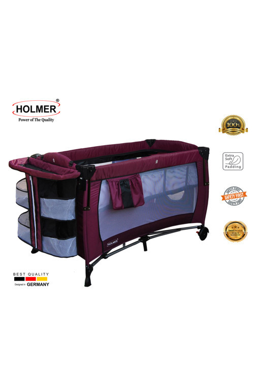 Kids Maxi Comfort Coolstyle Anne Yanı Oyun Parkı/Beşik 70X110Cm Mürdüm