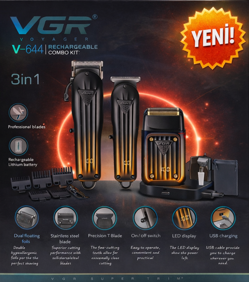 V-644 Profesyonel COMBO 3 lü SET