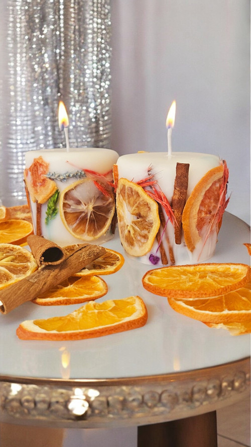 Hediyelik 2 Li Soya Wax Mum Seti