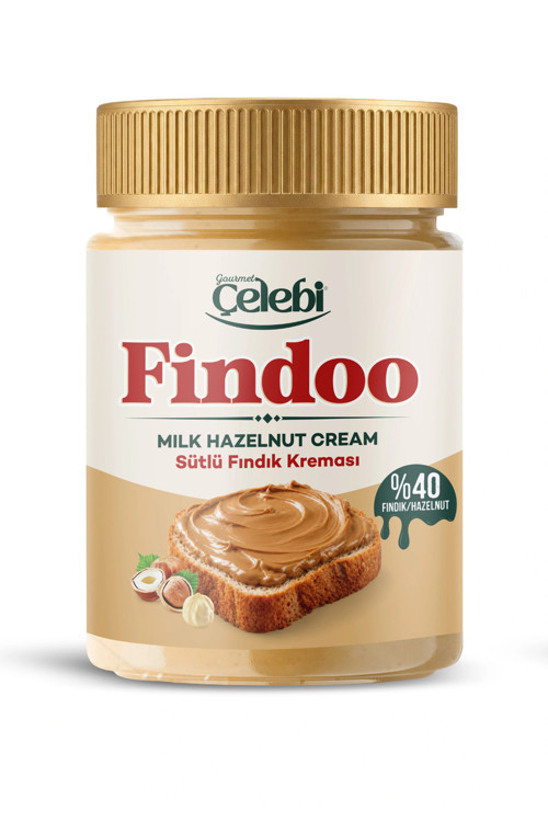 Findoo Sütlü Fındık Kreması 320 Gr - %40 Gerçek Fındık İçeren Sürülebilir Kahvaltılık Krep & Waffle & Pankek İçin