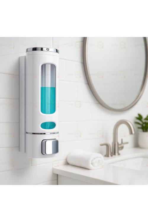 Banyo Mutfak Lavabo Sabunluk Manuel Şampuan Sıvı Tutucu 400 Ml ( 1 Adet Sabunluk ) M-52