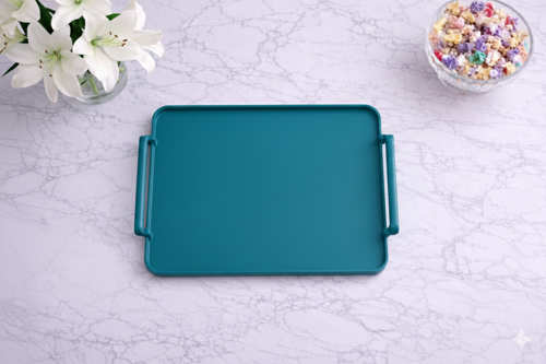 Aurora Eucalyptus Opak Servis Tepsisi | Dayanıklı Sunum Tepsisi - 30x22 cm