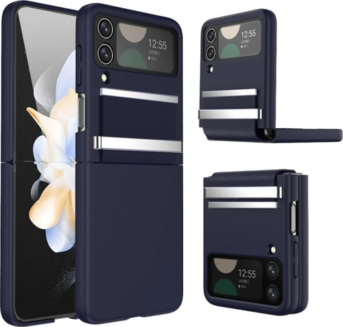 Samsung Galaxy Z Flip 4 Kılıf Belt Flip Kapak - Lacivert